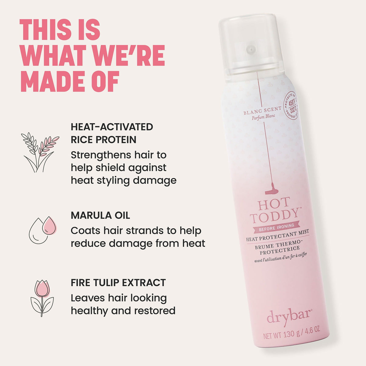 Hot Toddy Heat Protectant Mist Blanc