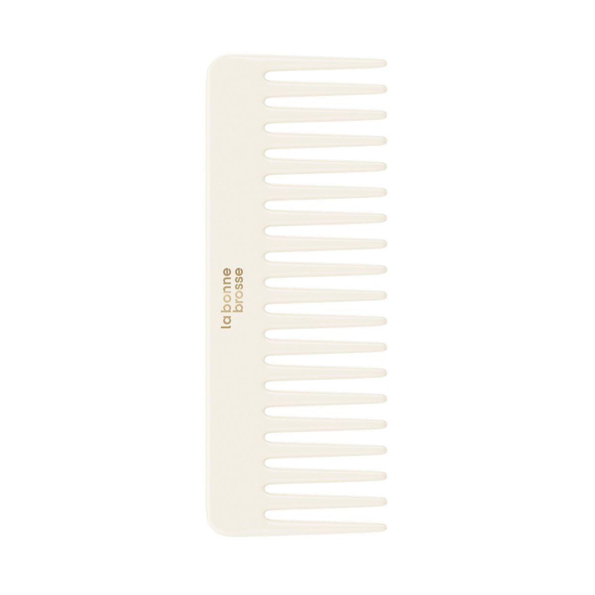 The Large Detangling Comb in Acetate Creamy White