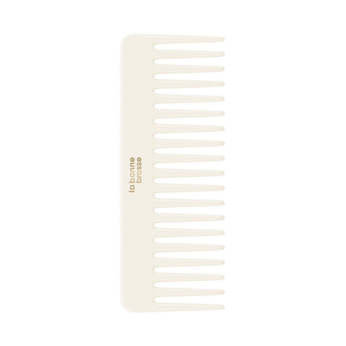 The Large Detangling Comb in Acetate Creamy White