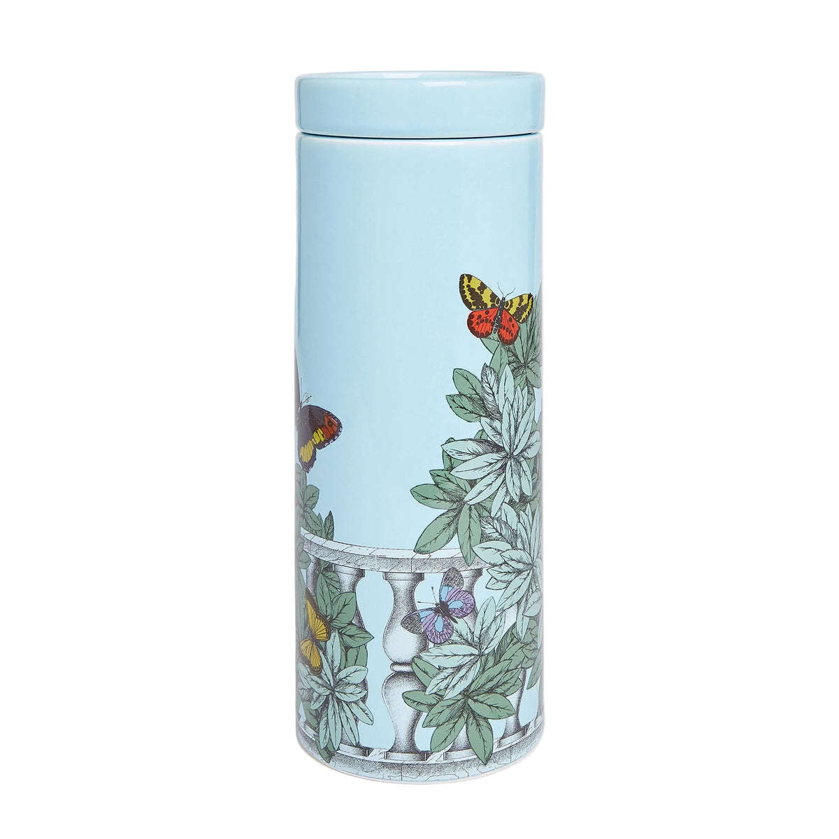Tall scented Candle NEL MENTRE - Giardino Segreto Fragrance - Farfalle e balaustra Décor