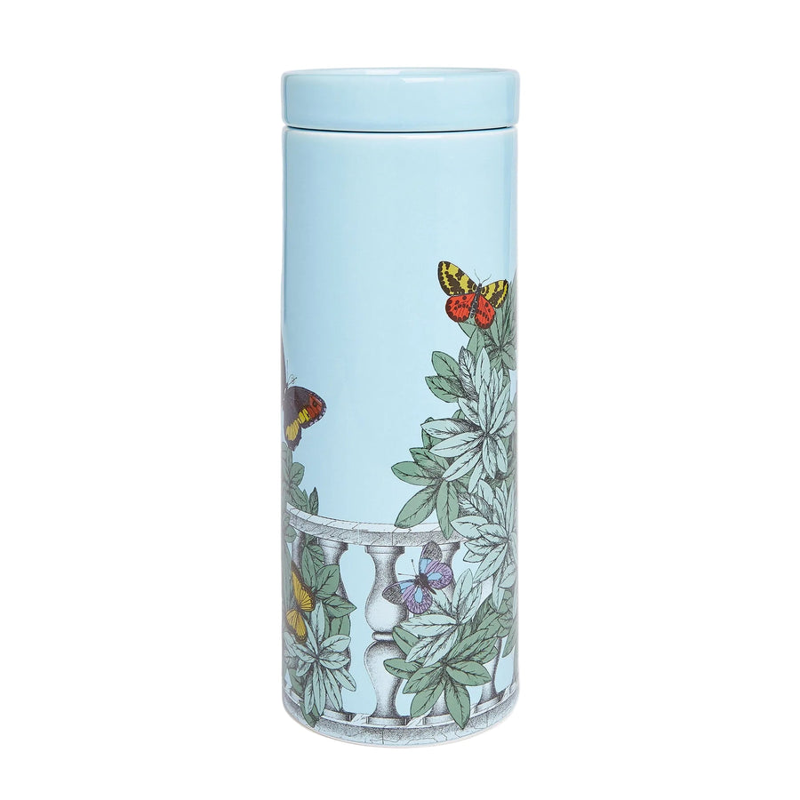 Tall scented Candle NEL MENTRE - Giardino Segreto Fragrance - Farfalle e balaustra Décor
